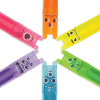 Brightly colored multi-color highlighters with cute monster and face designs, perfect for students and professionals to add fun to their note-taking.