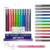 Vibrant 12-pack metallic colored gel pens in rainbow shades, perfect for creative projects and crafts at The Wraperie.