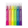 Bright neon highlighters in pink, orange, yellow, green, blue, and purple with 