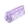 Bright purple pencil case with daisy flowers and bee design, perfect for school supplies or stationery organization. Fun and vibrant accessory for students and teachers.