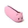 Pig-shaped zippered coin purse, pink silicone charm, cute accessory for kids and teens, perfect for storing small essentials, whimsical pig design, great gift idea for animal lovers.