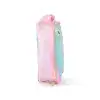 Colorful pastel iridescent wrap pouch with gold zipper for organizing stationery, cosmetics, or small accessories, perfect for travel and everyday use.