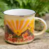 Camp mug cream mountain range