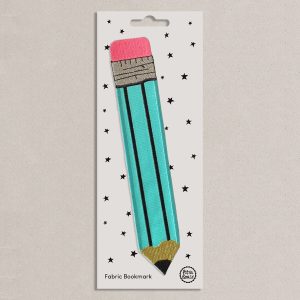 Bookmark fabric aqua pencil