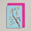 Embroidered Bird cuckatoo card