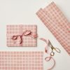 Pink Gingham gift wrap