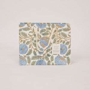 Blue stone medium block printed gift bag