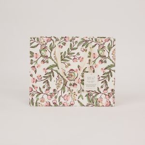 Blush songbird large block printed gift bag