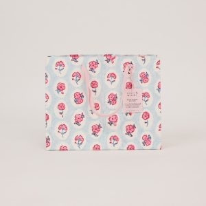 Pink sorbet tiles medium block printed gift bag