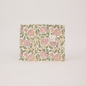 Blush stone large block printed gift bag