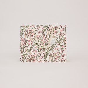 Blush songbird large block printed gift bag