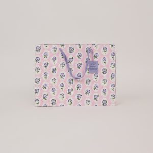 Violet meringue tiles large block printed gift bag