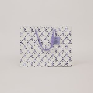Violet meringue bows large block printed gift bag