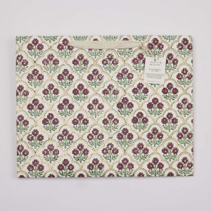 Cherry trellis large block printed gift bag