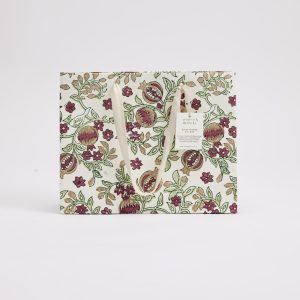 Cherry pomegranate medium block printed gift bag