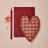 Red gingham heart card