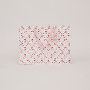 Pink sorbet bows large block printed gift bag