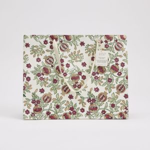 Cherry pomegranate large block printed gift bag
