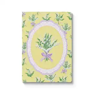Cath Kidston A5 yellow lily of the valley notebook