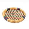 Round woven basket tray