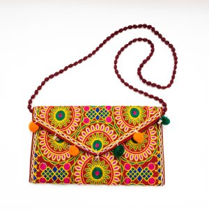 Large Indian Clutch- yellow