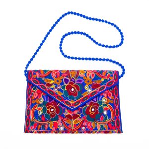 Large Indian Clutch- roses