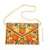 Large Indian clutch- yellow rose
