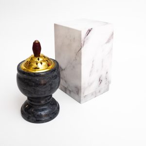 Short marble mubkhar incense