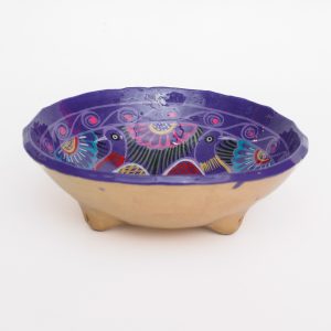 Mexican bowl- two birds purple