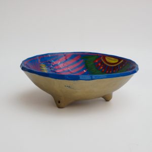 Mexican bowl- two birds blue