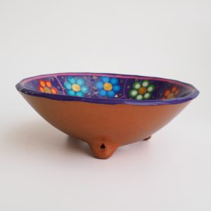 Mexican bowl- purple flowers