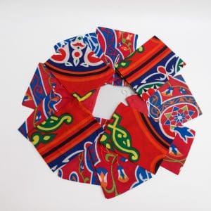 Ramadhan Egyptian red fabric pouch- set of 6