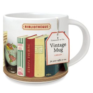 Library books ceramic mug