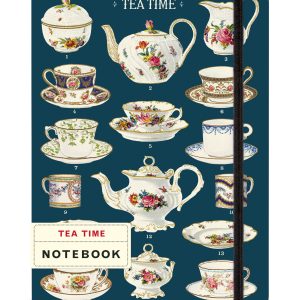 Tea time notebook large with elastic closure
