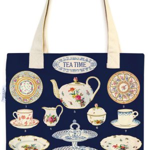 Tea time vintage tote