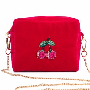 Cherry beaded crossbody bag