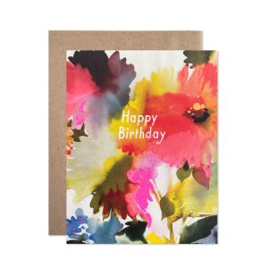 Birthday Dahlias card Helen Dealtry