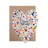 Birthday speckle cut out card