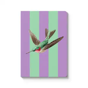 Striped hummingbird Paperback notebook A6