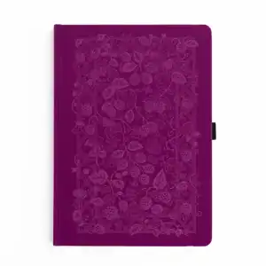 Berries and vine dot grid B5 notebook