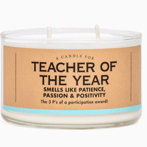 Teacher of the year candle