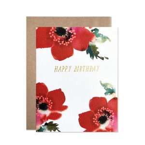 Dealtry Happy birthday anemone card