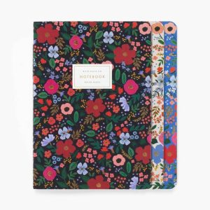Wild rose set of 3 stitched notebooks Rifle Paper