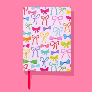 Colorful bows hardcover notebook