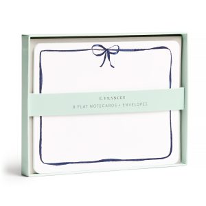 Navy bow flat notes set of 8
