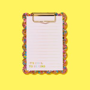 Happy confetti mini clipboard and notepad