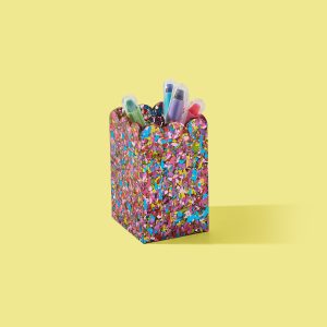 Happy confetti pencil pot