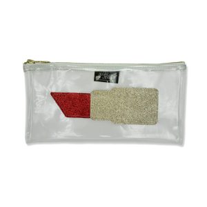 Lipstick transparent clutch