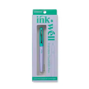 Ink Well erasable fountain pen periwinkle/ Kelly Green