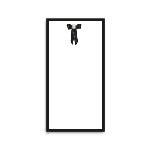 Antique black bow notepad